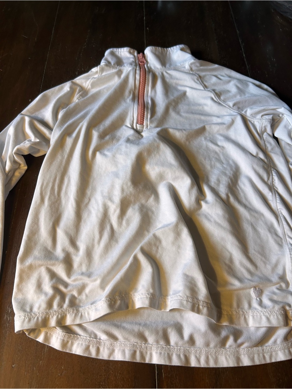 Crewcuts White Quarter-Zip Sweater with Pink Zipper